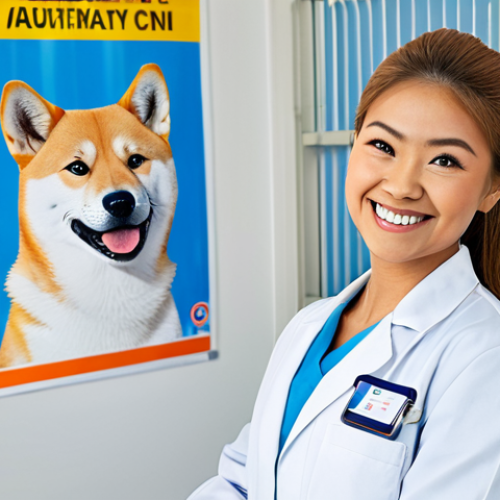 **

"A cheerful veterinarian, wearing a clean, professional lab coat, smiling reassuringly while holding a healthy, fully clothed Shiba Inu dog. Background: A bright, modern veterinary clinic with posters about vaccinations and pet care. The dog is fully clothed and looks happy. safe for work, appropriate content, family-friendly, professional, perfect anatomy, natural proportions, well-formed hands, proper finger count, high quality."

**