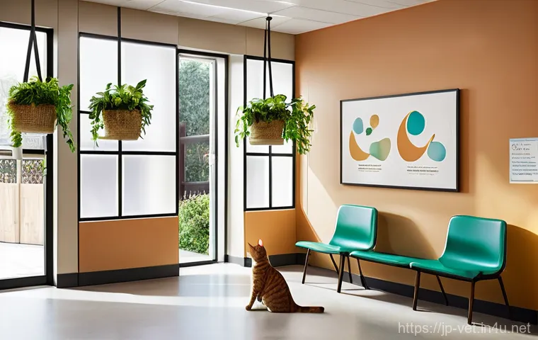 수의사 고객 응대 스킬 - **Prompt 2: Empathetic Veterinary Consultation Explained Simply**
    "Inside a modern veterinary co...