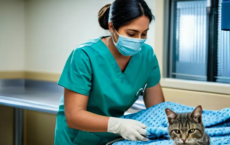 수의사와 동물보호단체 협력 사례 - Image Prompt 1: Emergency Rescue and Veterinary Care**